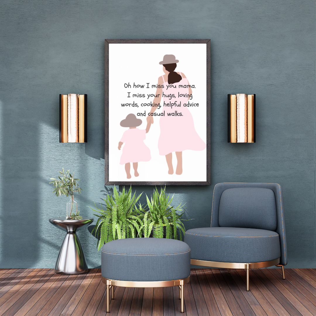 Mama and Little Girl - Instant Download Digital Print