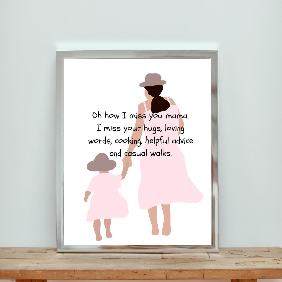 Mama and Little Girl - Instant Download Digital Print