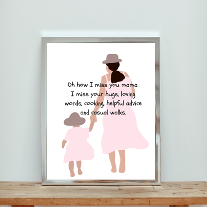 Mama and Little Girl - Instant Download Digital Print