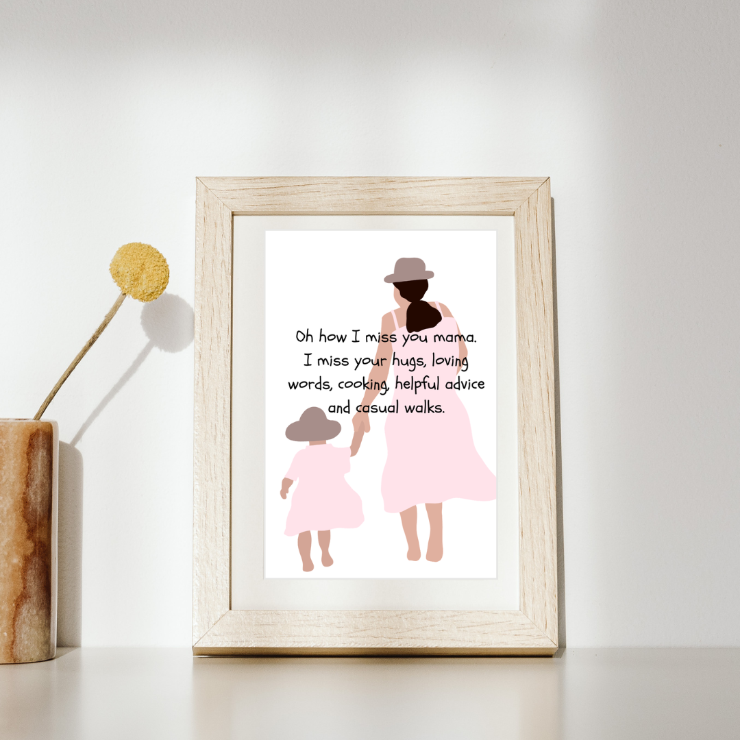 Mama and Little Girl - Instant Download Digital Print