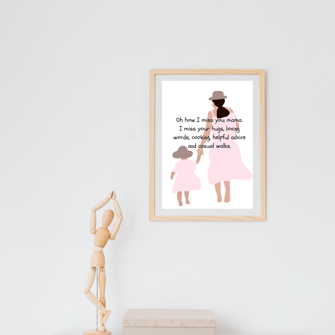 Mama and Little Girl - Instant Download Digital Print