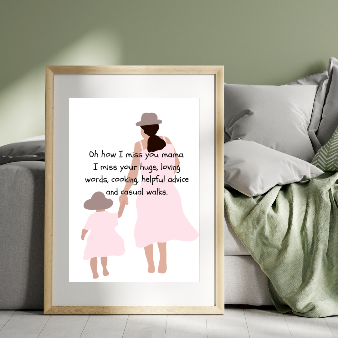 Mama and Little Girl - Instant Download Digital Print