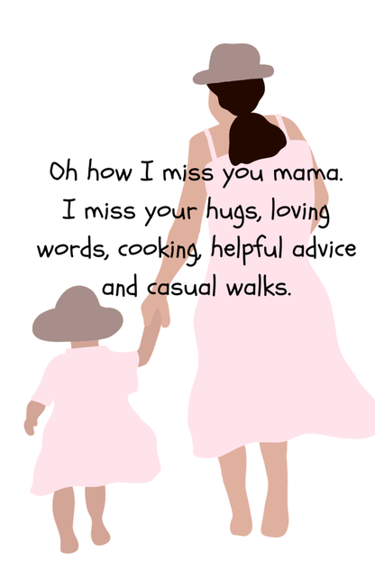 Mama and Little Girl - Instant Download Digital Print